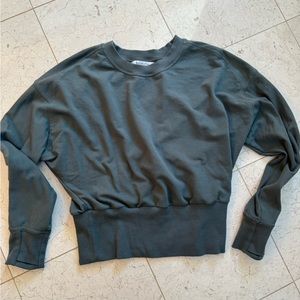 Green Athleta Retroterry Cropped Sweatshirt.  Medium